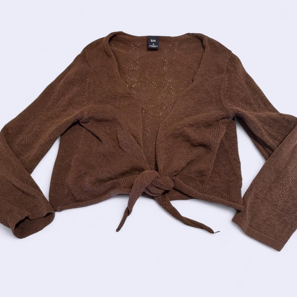 Brown Gap cropped Cardigan